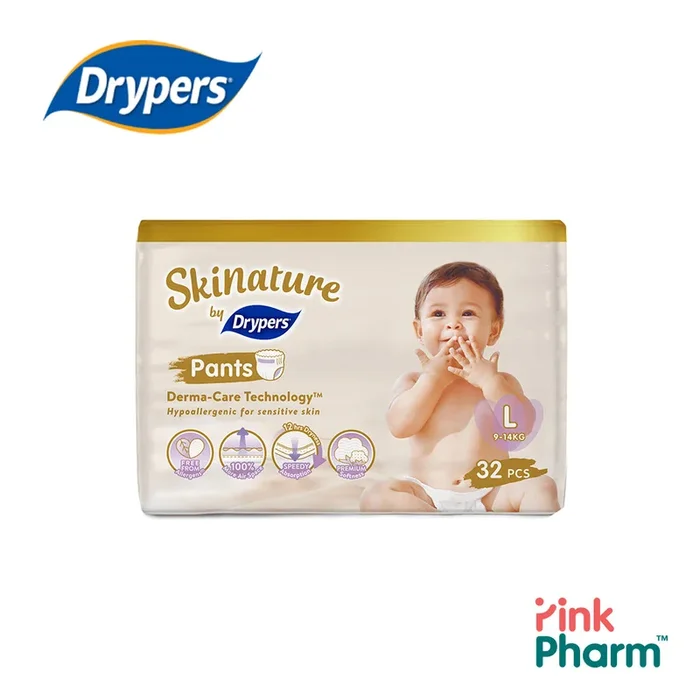 Skinature Pants by Drypers L(4x32s) – Carton