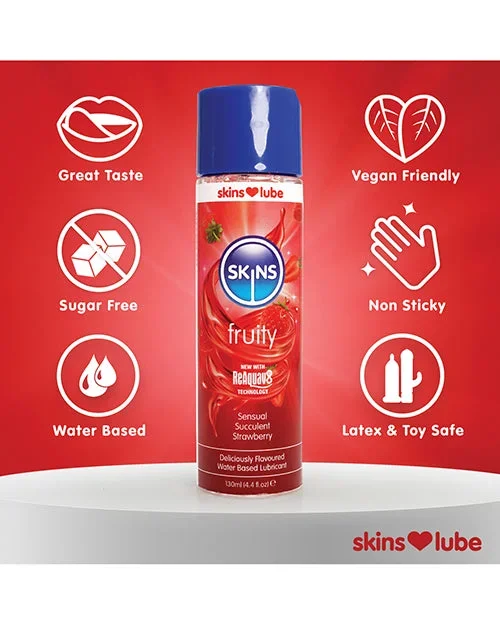 Skins Water Based Lubricant – 4.4 oz Strawberry