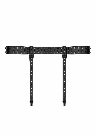 Skulls and Bones Garter Belt with Skulls Black