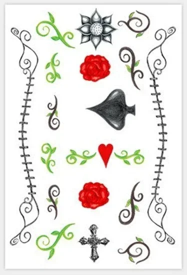 skyn demure 4×6 in. Day of the Dead 2 tattoo sheets