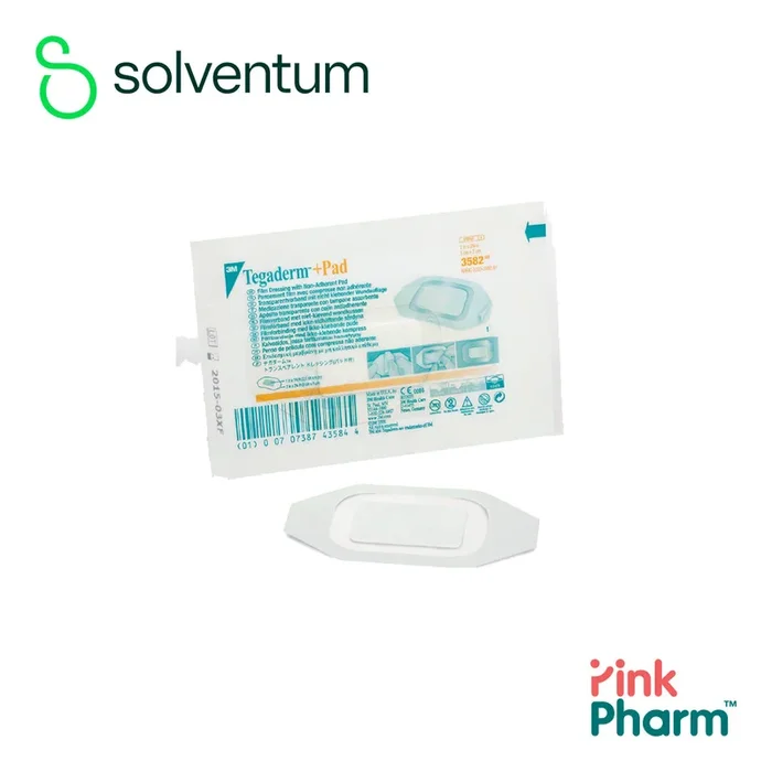 Solventum 3582 Tegaderm + Pad Transparent Dressing 5cm x 7cm