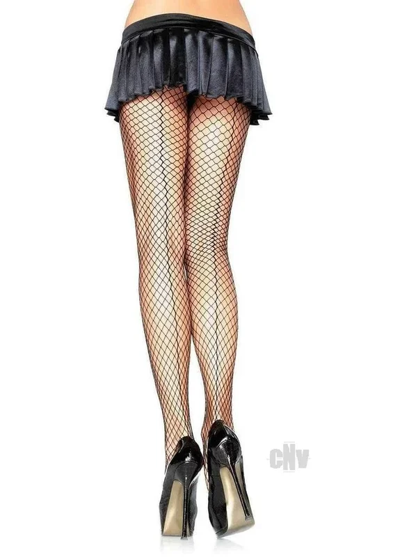 Spandex Industrial Net Backseam Pantyhose – One Size – Black