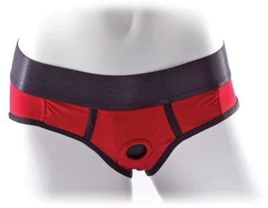 SpareParts Hardwear Tomboi Nylon Briefs Strap-On Harness Underwear Red Pepper