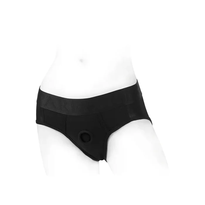 Spareparts Tomboi Rayon Briefs Harness Black Size Xxs