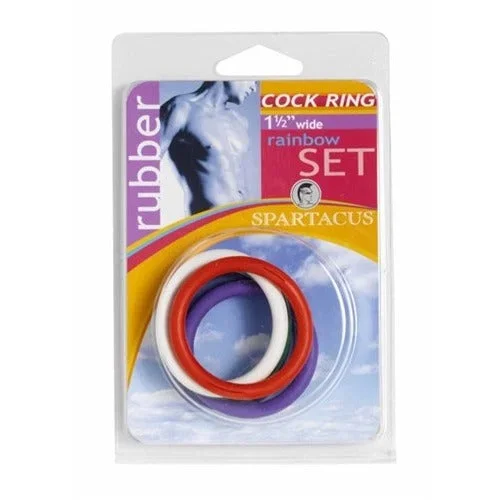 Spartacus – 1.5″ Rubber C-Ring 4 Pack Set Assorted Colors