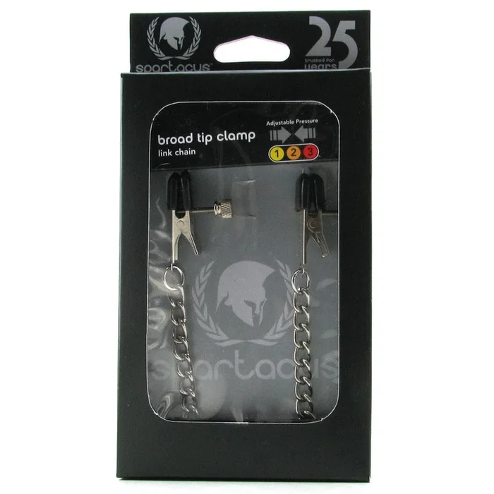 Spartacus Adjustable Broad Tip Nipple Clamps Link Chain