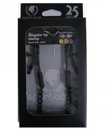Spartacus Alligator Tip Clamp Black Link Chain