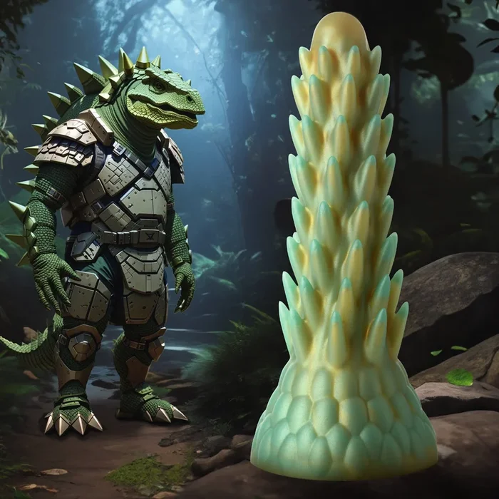 Spiky Reptile Silicone Dildo
