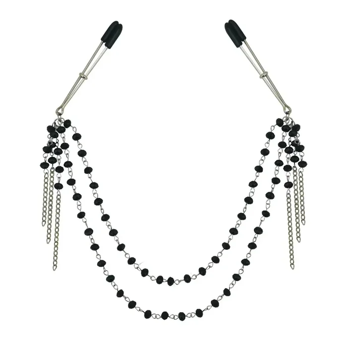 Sportsheets Midnight Black Jeweled Nipple Clips