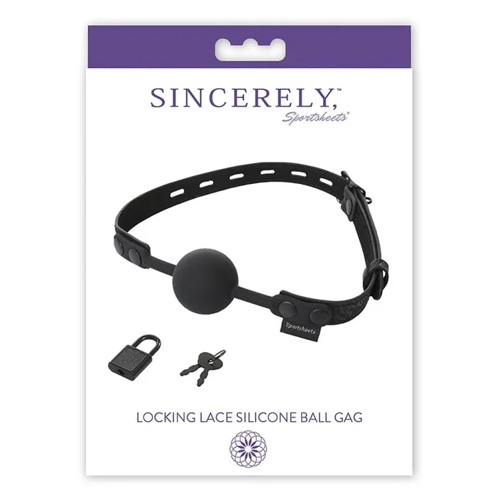 Sportsheets Sincerely Locking Lace Silicone Ball Gag
