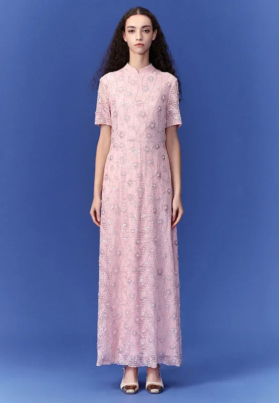 Stand Collar Lady’s Dress