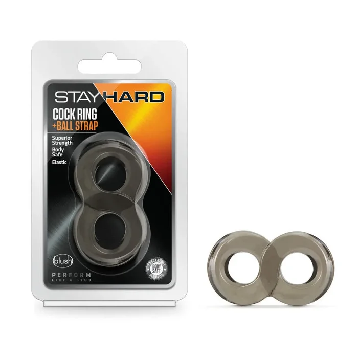 Stay Hard Cock Ring and Ball Strap – Black Cock & Ball Ring