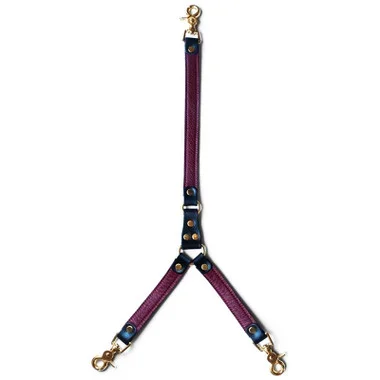 StockRoom JT Signature Collection Brown Leather Tether Strap with Gold Hardware