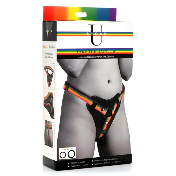 Strap-U Take the Rainbow – Rainbow Universal Strap-On Harness (No Probe Included)