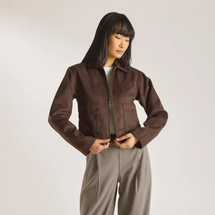 Suedette Jacket – Chocolate