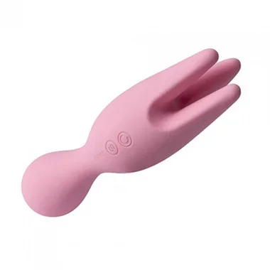Svakom Nymph 13-function Rechargeable Silicone Vibrator with Soft Moving Fingers Pale Pink