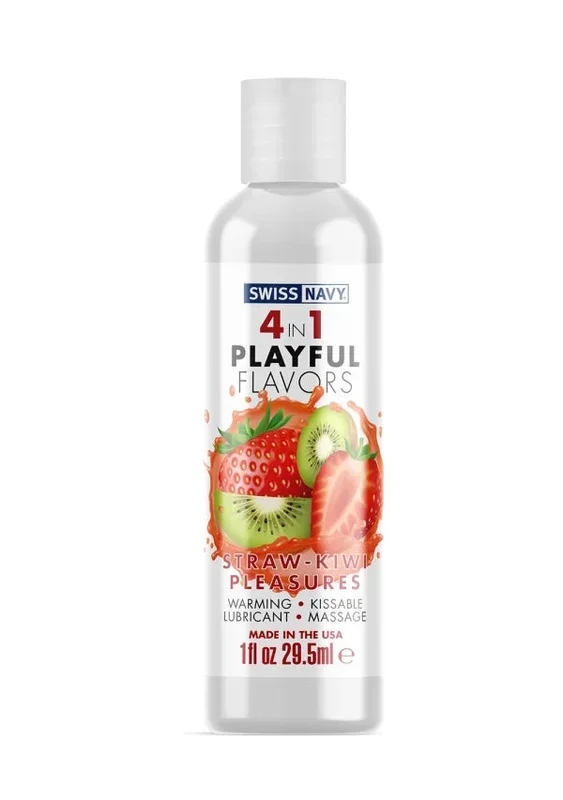 Swiss Navy 4 in 1 Strawberry Kiwi Warming Lubricant 4oz