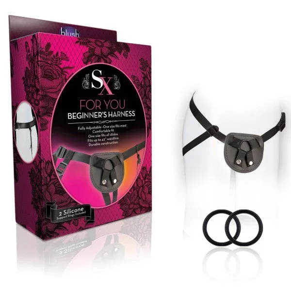 SX – For You Black Adjustable Strap On Harness (No Probe Included)