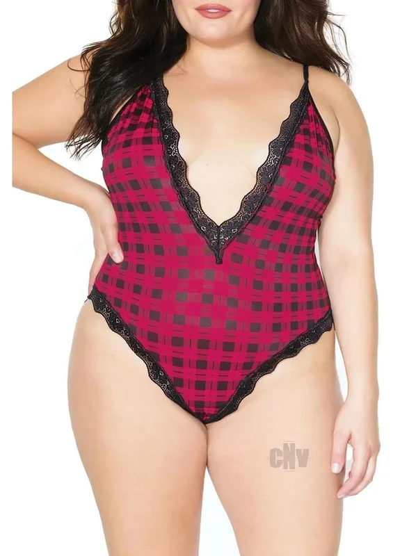Teddy Plaid Pnk Xl