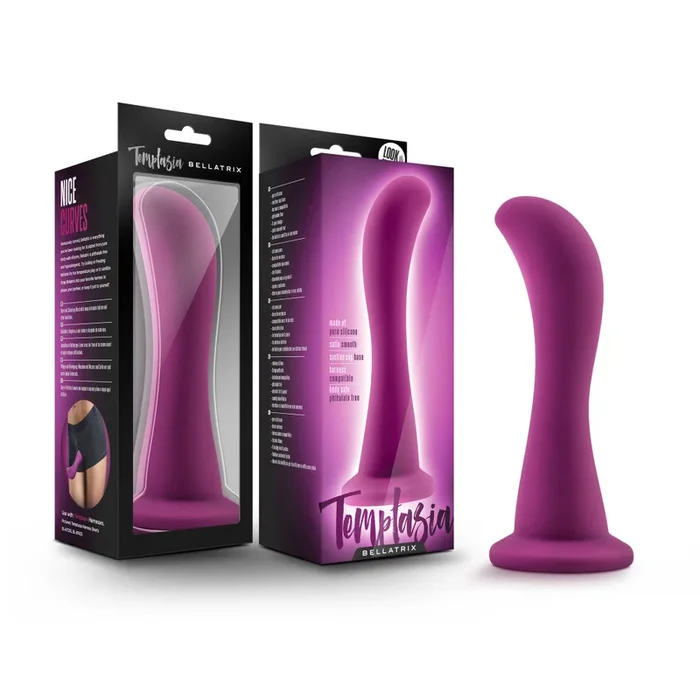 Temptasia By Blush® | Bellatrix Curved G-Spot Plum 6.25-Inch Long Dildo With Suction Cup Base