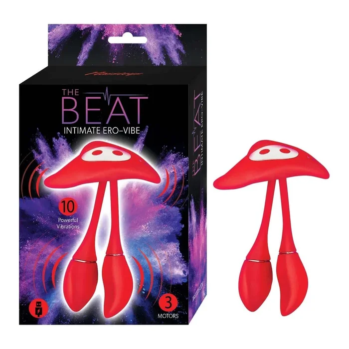 The Beat Intimate Ero-Vibe Rechargeable Silicone Vibrator – Red