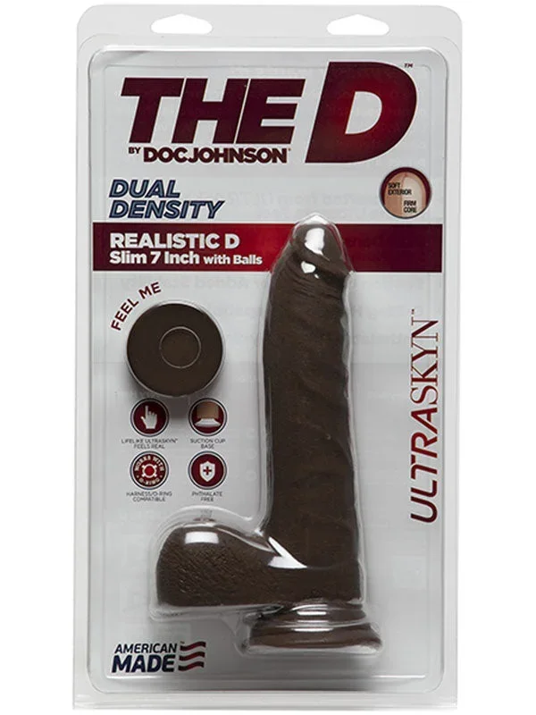 The D Realistic D Slim 7 Inch ULTRASKYN Chocolate
