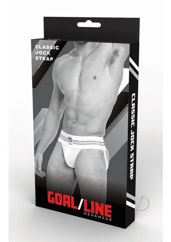 The Goal Line Classic Jockstrap White Large XLarge