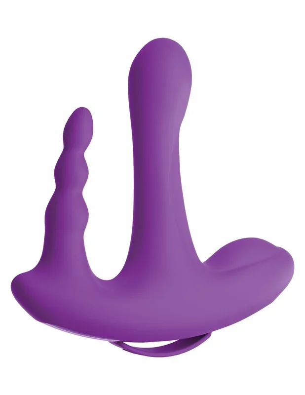Threesome Rock n’ Ride Silicone Vibrator – Purple