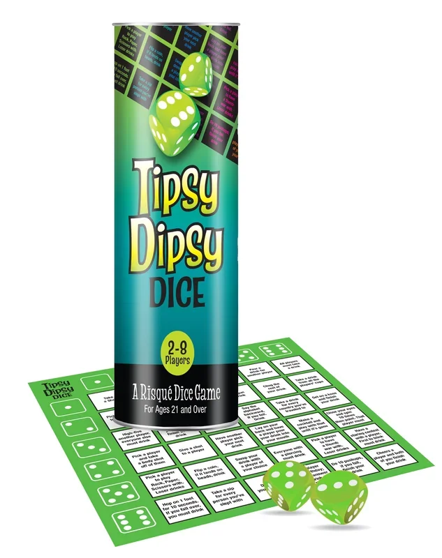 Tipsy Dipsy Dice Game, Drinking Dice Game for Adults