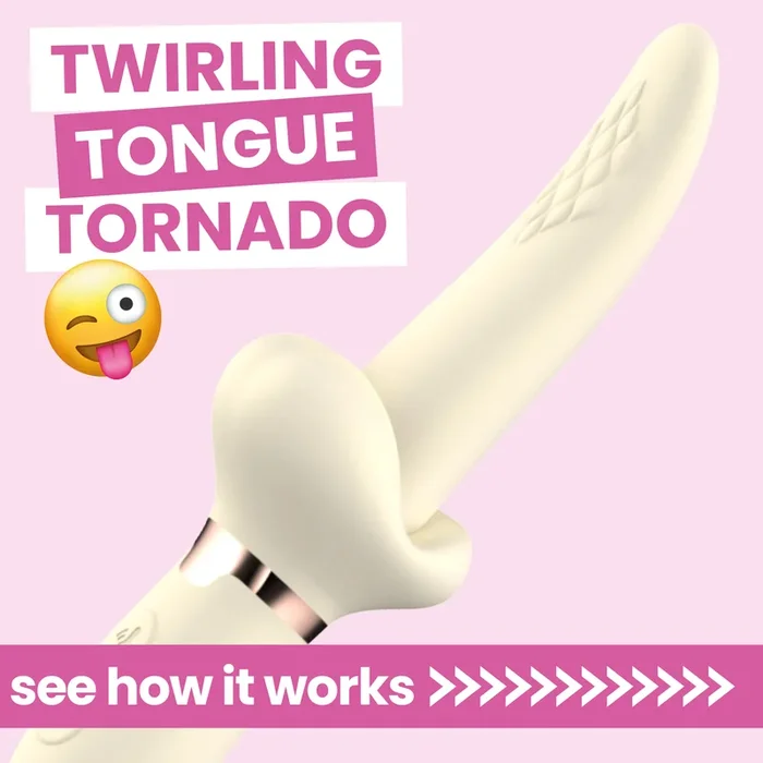 Tongue Tornado Twirling Silicone G-Spot Vibrator – Vibrates and Rotates!