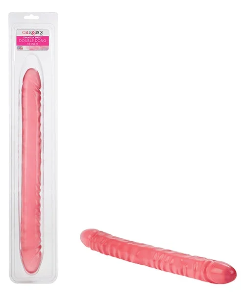 Translucence 18″ Veined Double Dong – Pink