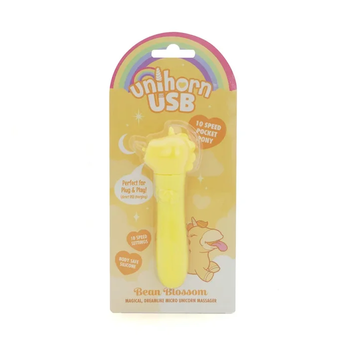 Unihorn – USB Bullet – Bean Blossom – Yellow USB Rechargeable Vibrating Bullet