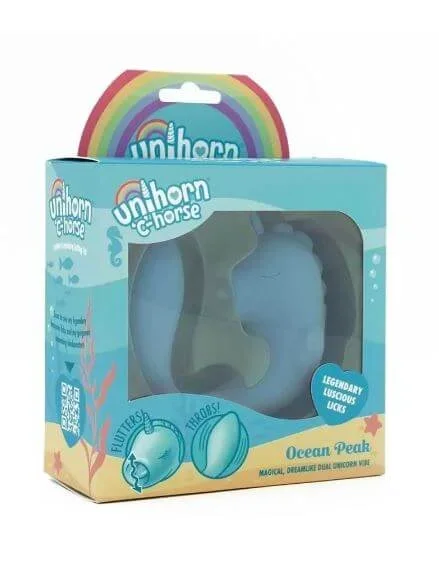 Unihorn Ocean Peak C Horse Rechargeable Silicone Vibrator – Blue