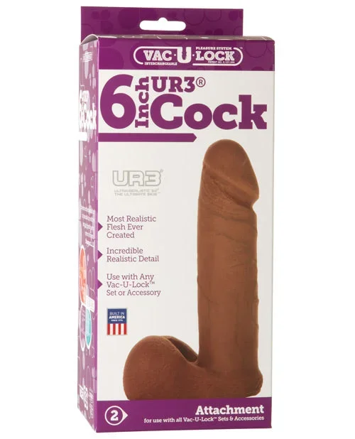 Vac-u-lock 6″ Ultraskyn Cock Attch. – Brown