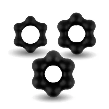 Velv’Or Rooster Milo Balled 3-Pack Graduated Silicone Cockring Set