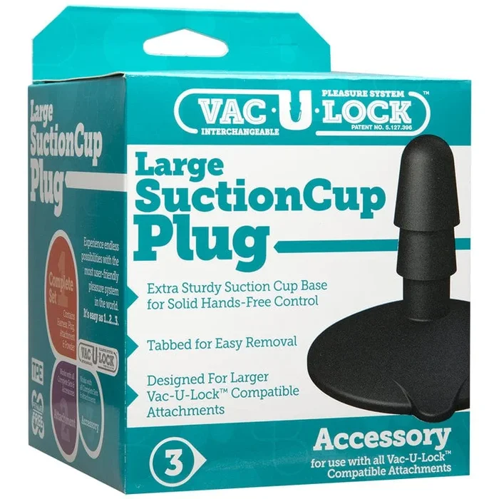 Ventosa Doc Johnson Vac-U-Lock grande negra