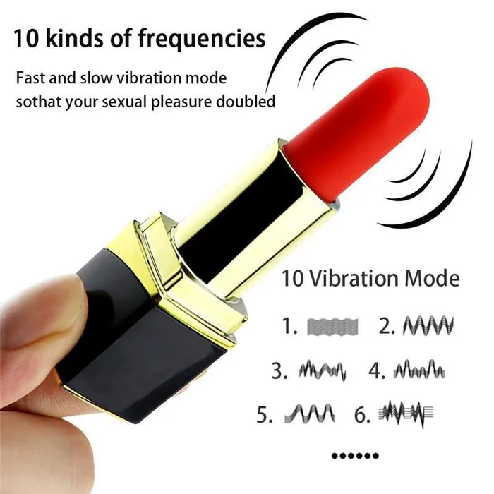 Vibrateur Bullet de rouge à lèvres – 10 stimulateur de clitoris vibrant G Spot pour femme, jouet sexuel
