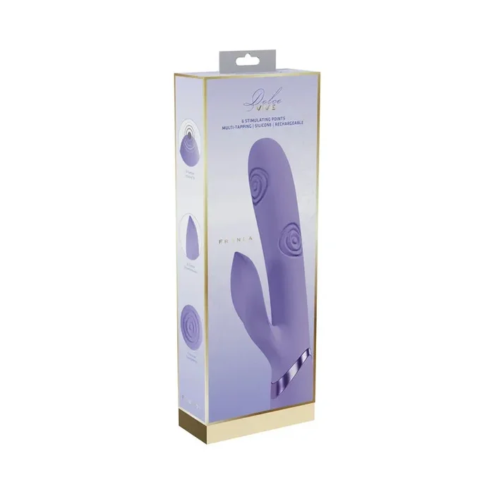 Vive Fronda Silicone Rechargeable Triple Motor G-Spot Vibrating and Tapping Leaf Clit Stimulator