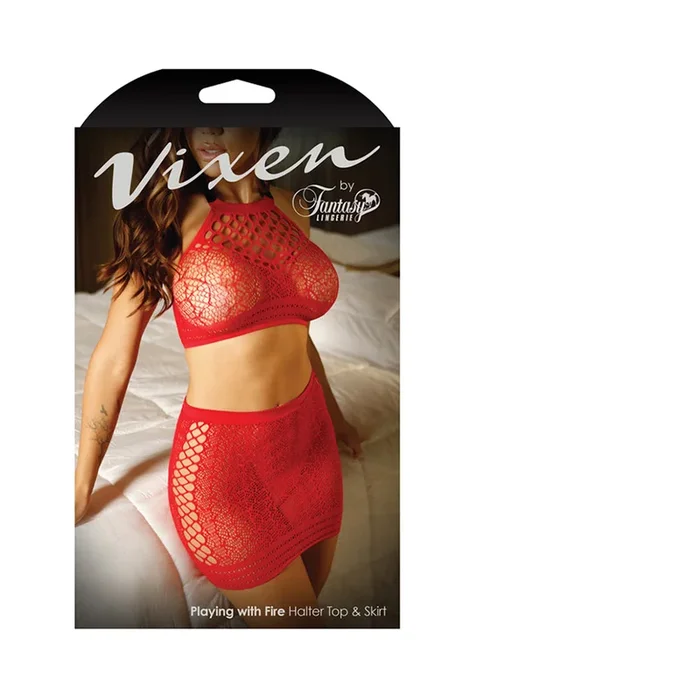 Vixen Playing With Fire Top With Skirt L/xl