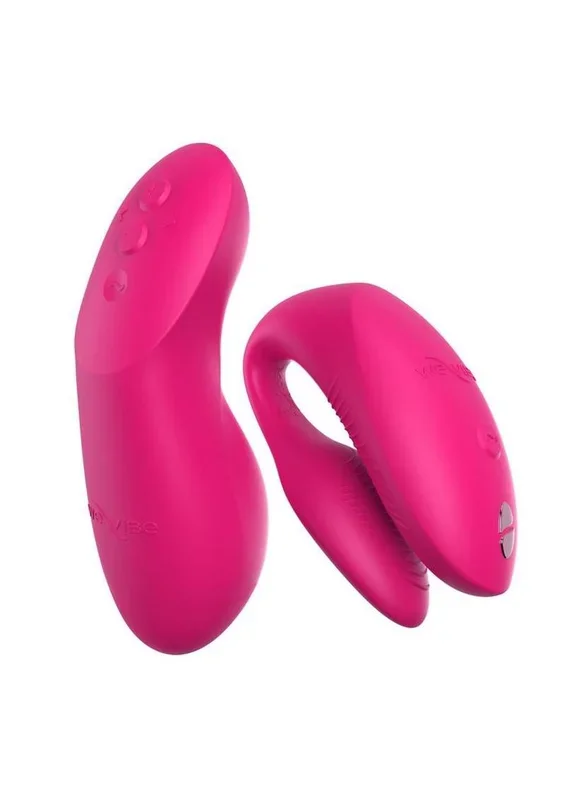 We-Vibe Chorus Pro Rechargeable Silicone Couples Vibrator with Remote Control – Electric Pink