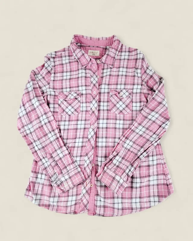 WEATHERPROOF PINK PLAID SHIRT LADIES LARGE PRE-LOVED