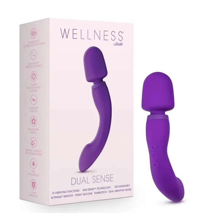 Wellness By Blush™ | Dual Sense 10 Function Massage Wand With RumboTech™