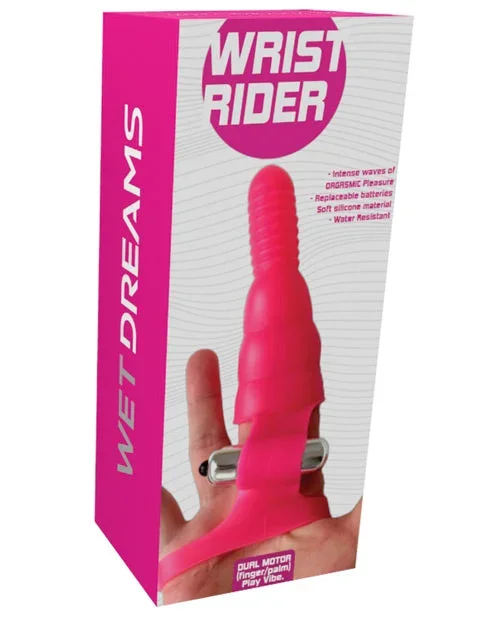 Wet Dreams Wrist Rider Finger Play Sleeve W/ Wrist Strap – Blue