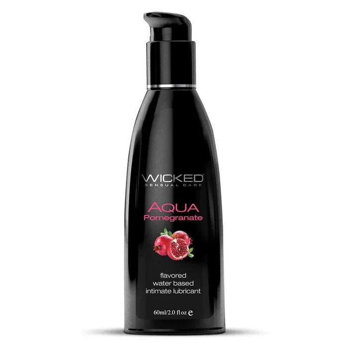Wicked Aqua Flavoured Water-Based Lubricant – Pomegranate