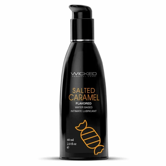 Wicked Aqua Flavoured Water-Based Lubricant – Salted Caramel