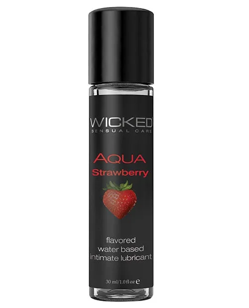 Wicked Sensual Care Aqua Water Based Lubricant – 1 oz Strawberry