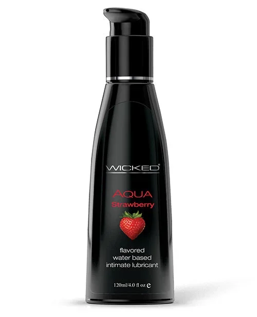 Wicked Sensual Care Aqua Water Based Lubricant – 4 oz Strawberry