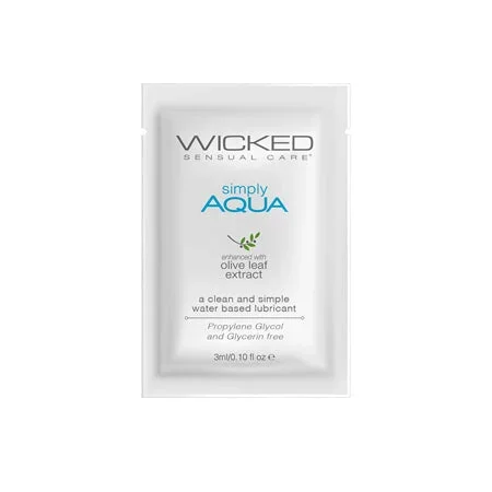 Wicked Sensual Care Simply Aqua Water Based Lubricant – .1 oz