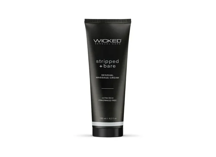 Wicked Sensual Care Stripped And Bare Unscented Sensual Massage Cream