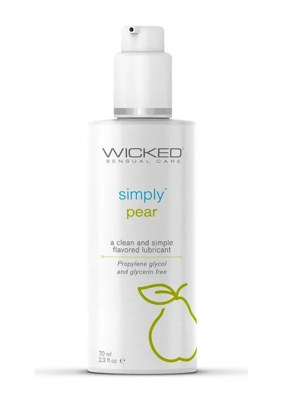 Wicked Simply Water Based Flavored Lubricant 2.3oz – Pear